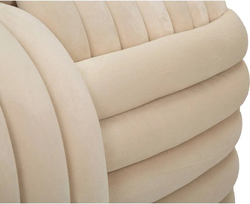 Bancă crem cu tapițerie din catifea Softy – Mauro Ferretti