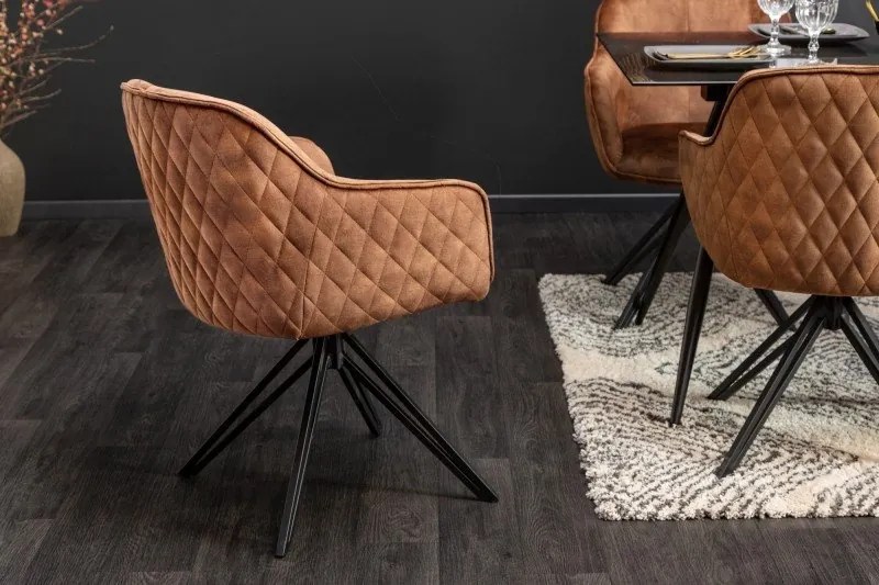 Set 2 scaune moderne pivotante Euphoria maro