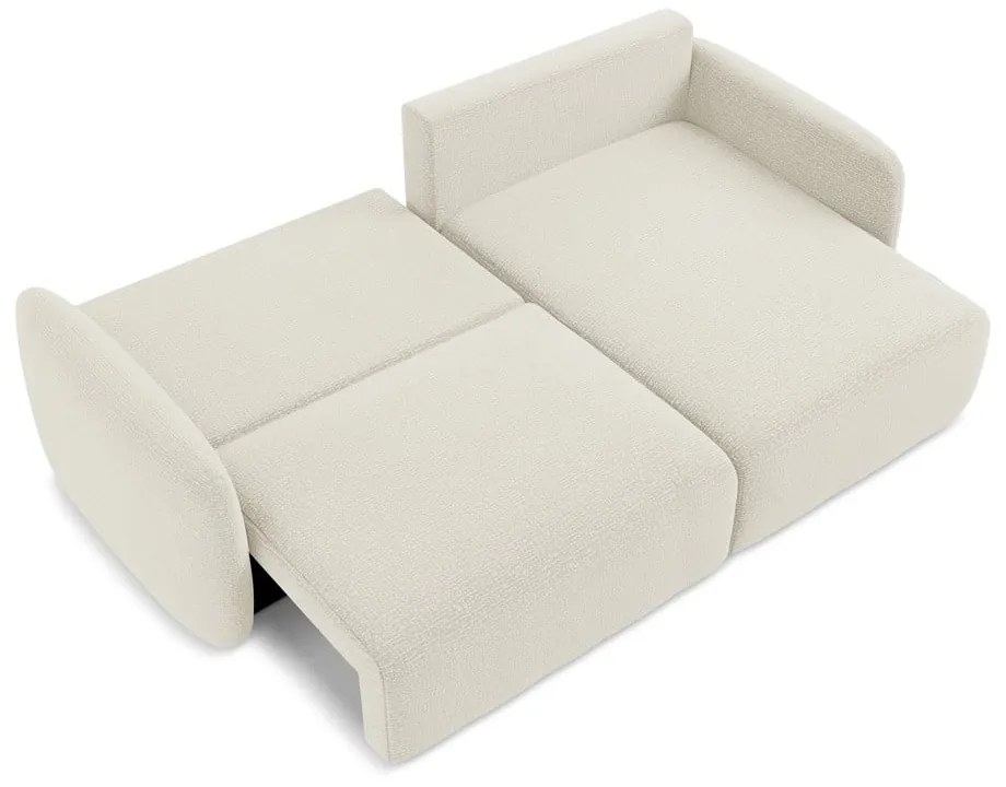 Colțar crem extensibil/cu spațiu de depozitare (cu colț pe partea dreaptă) Kalena – Makamii