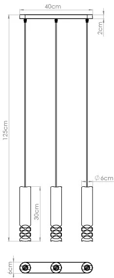 Lustră pe cablu Sollux SL.1693 LIRO 3xGU10/10W/230V alb