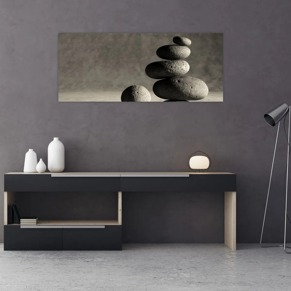 Tablou - Pietre gri (120x50 cm)
