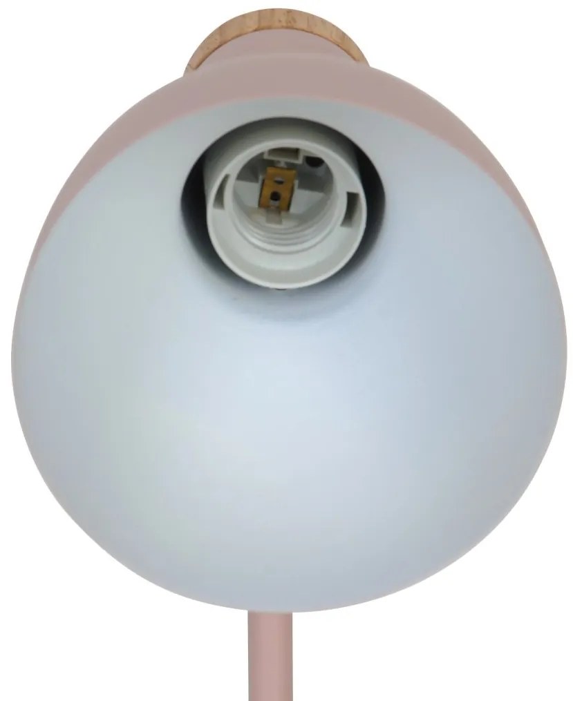 Lampa de birou camera copii cu suport telefon si pixuri, Devone roz