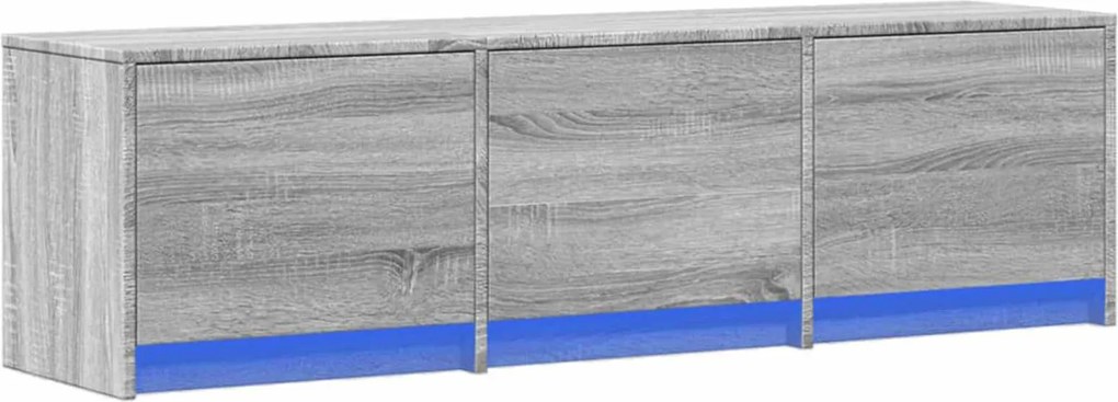 vidaXL Cabinet TV cu led Gri Sonoma 140 x 34 x 40 cm Lemn compozit
