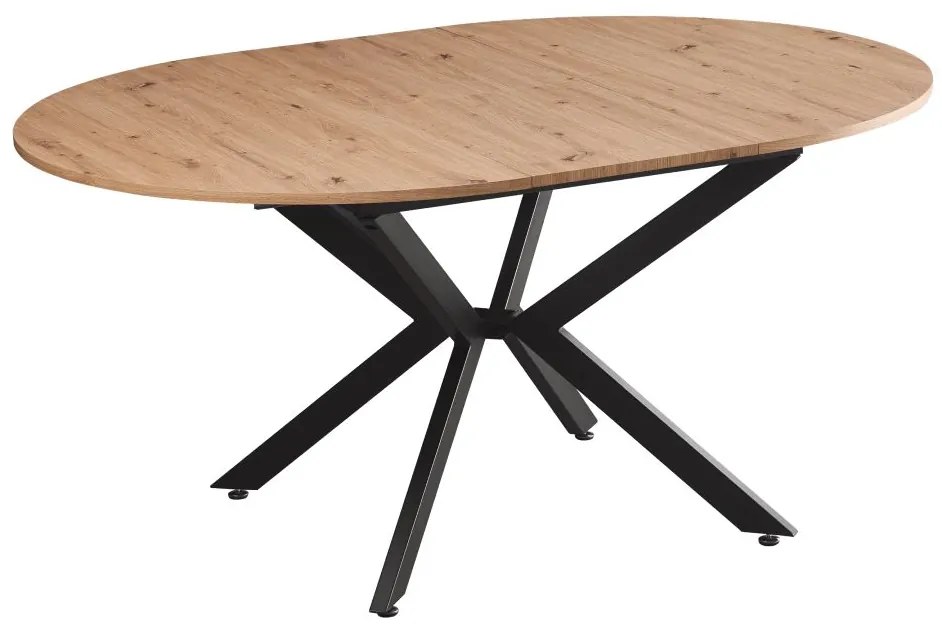 Masă de sufragerie extensibilă 120 AMERO (stejar artisan + negru) (pentru 4-6 persoane). 1091463