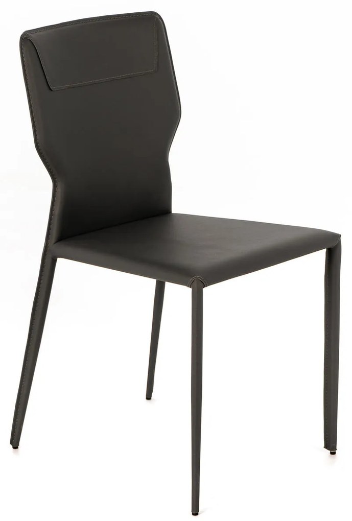 STONES Scaun din piele ecologică 56cm X 44cm H. 86.5cm | Aosom Romania