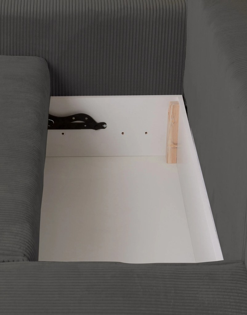 Canapea extensibila cu colt bilateral Culoare Gri inchis, SMART