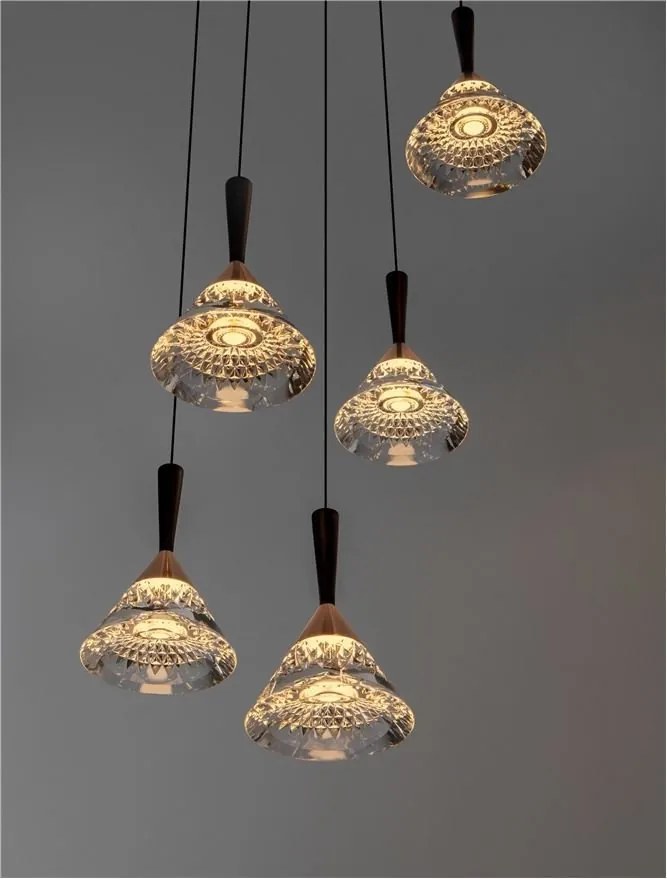 Lustra cu 5 pendule LED design modern PALUZ