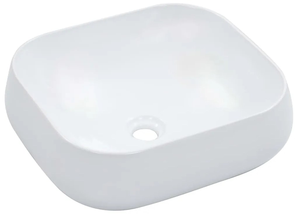 Chiuveta de baie, alb, 44,5x39,5x14,5 cm, ceramica