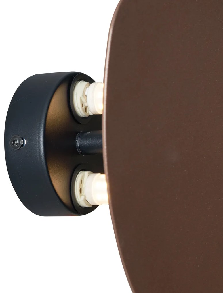 Lampă de perete de design bronz organic 20 cm 2 lumini - Pulley