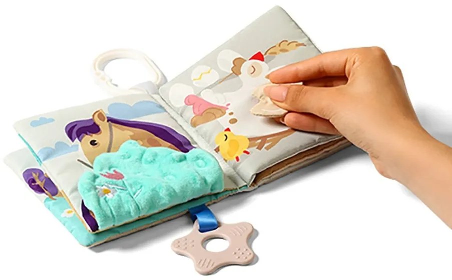 Carte senzorială Baby Ono Ferma mea , 12 x 12x 2 cm