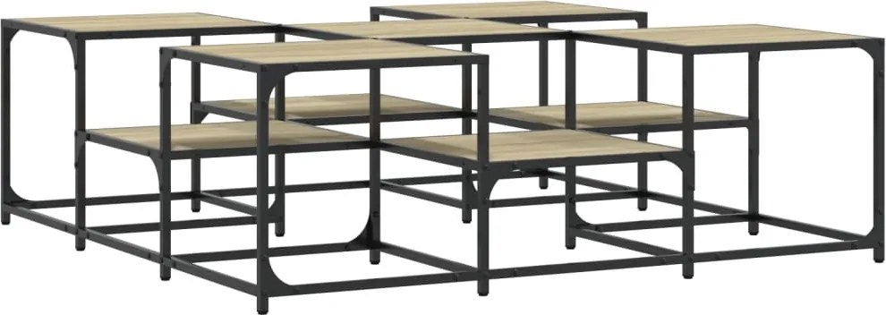 vidaXL Măsuță de cafea, stejar sonoma, 121x121x40 cm, lemn prelucrat