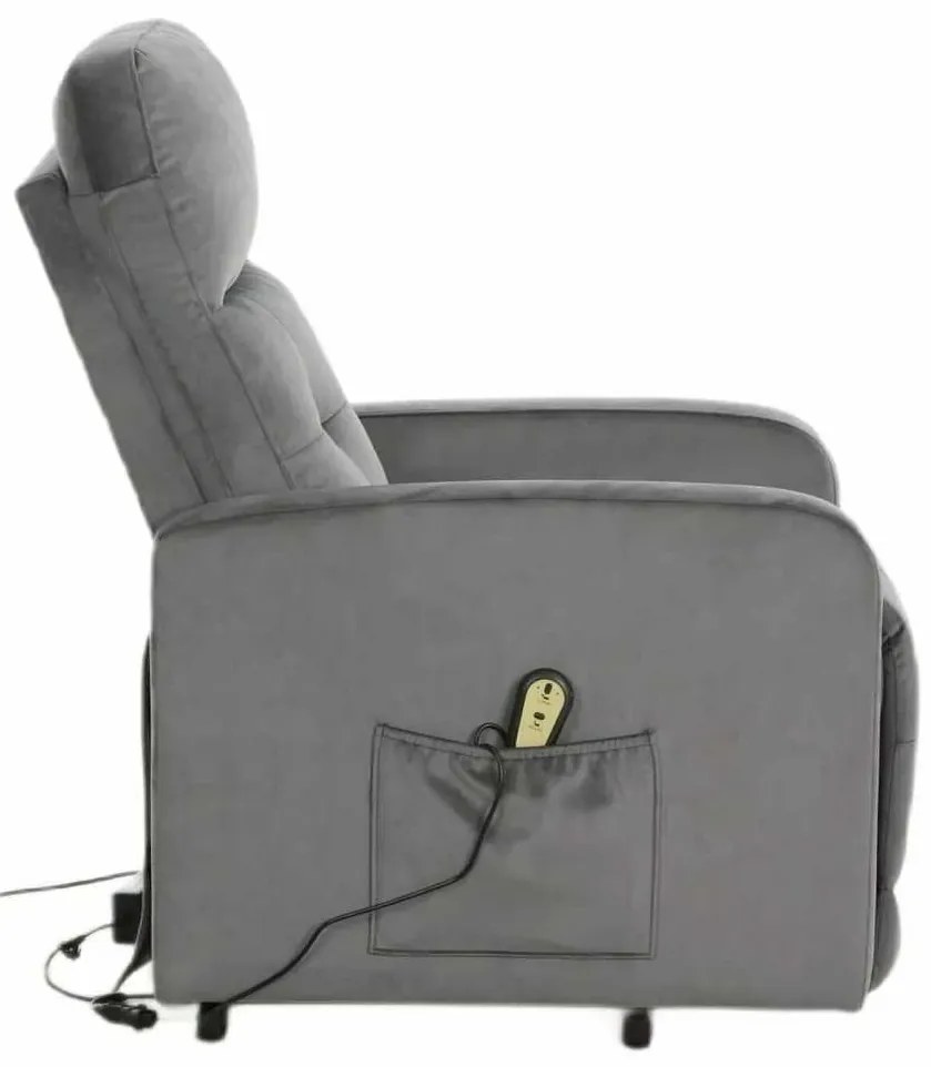 Scaun reclinabil Lennox II Velvet, gri