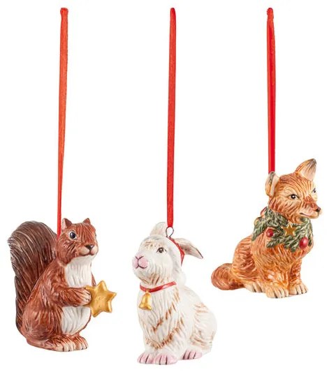 Decorațiuni de agățat de Crăciun, animale de pădure, 3 buc, colecția Nostalgic Ornaments - Villeroy & Boch