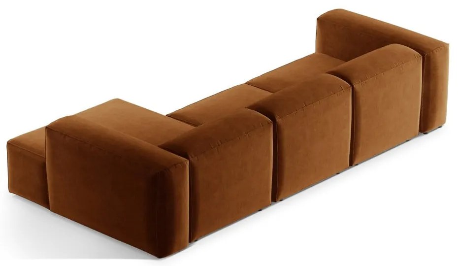 Colțar cărămiziu (cu colț pe partea dreaptă/cu șezlong) Bergamo – Cosmopolitan Design