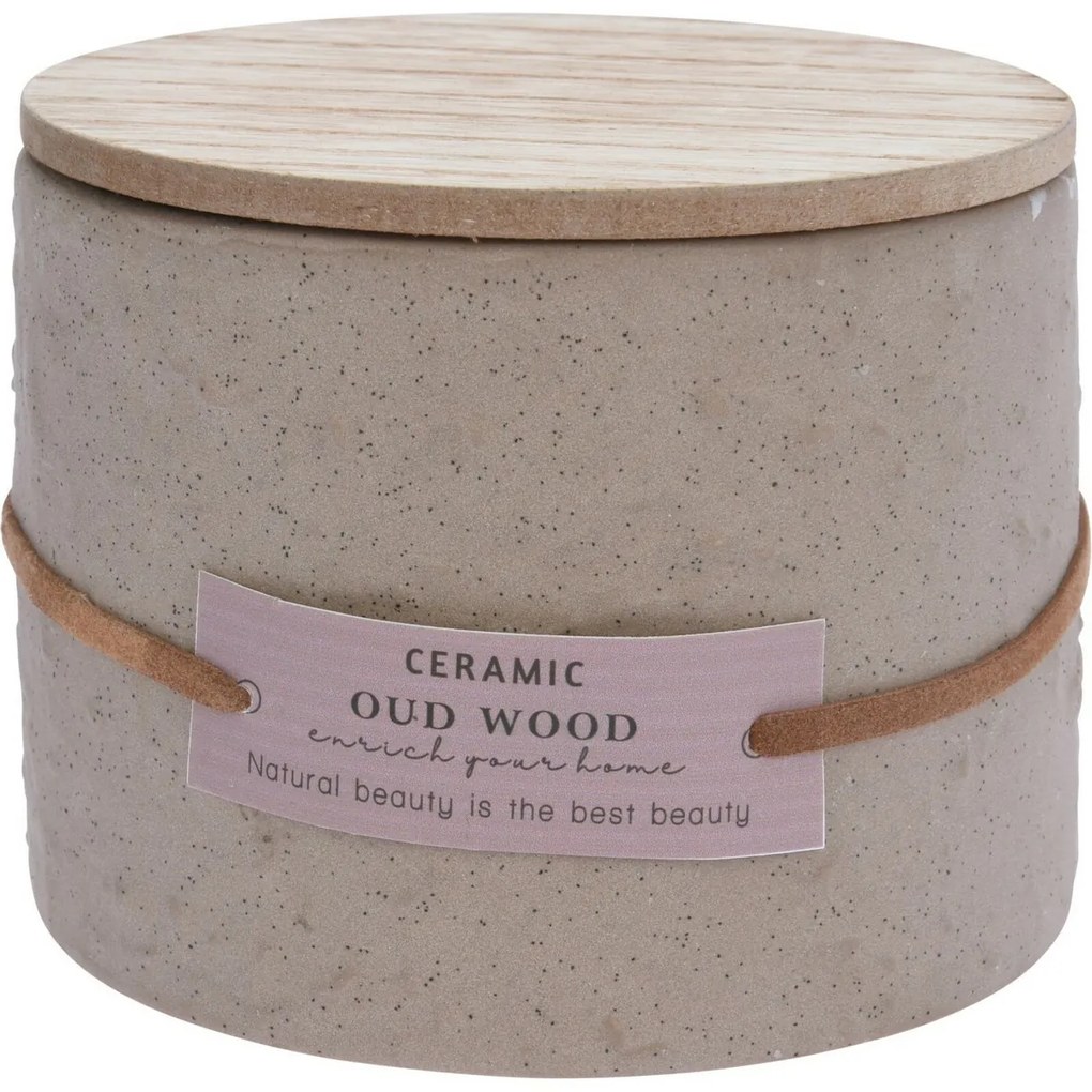 Lumânare parumată Enrich your home, Oud Wood, 230 g, 11 x 8 cm