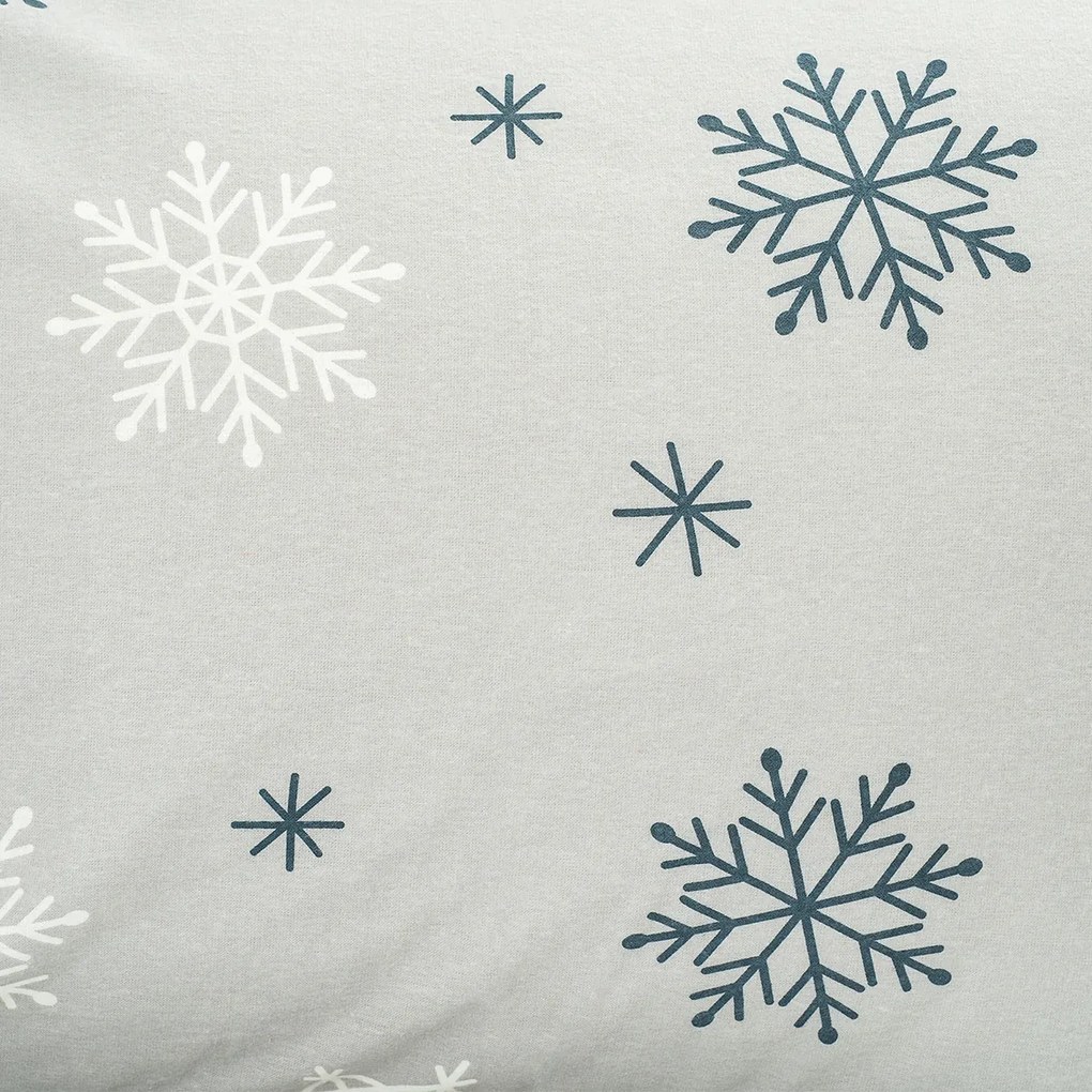Lenjerie de pat din flanel 4Home Snow Romanță, 220x 200 cm, 2 buc. 70 x 90 cm, 220 x 200 cm, 2 buc. 70 x 90 cm