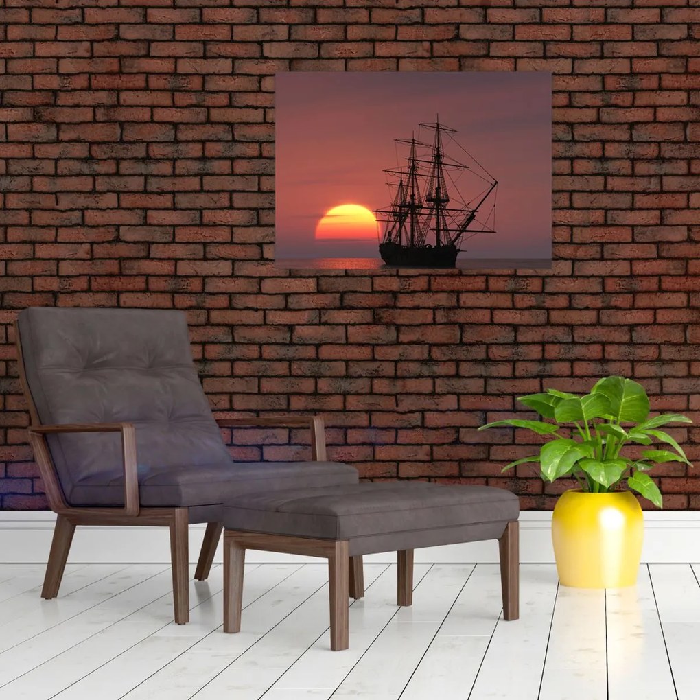 Tablou - Navă medievală (70x50 cm)