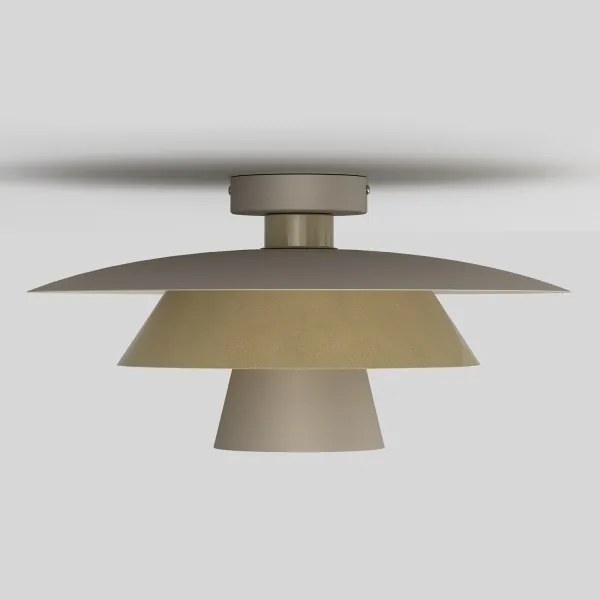 Plafonieră PLATO 1xE27/15W/230V, Ø 38 cm, bej/auriu