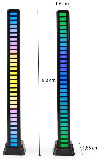 SET 2x lampă LED RGB reîncărcabilă de masă Nedis GALDP110BK LED/250 mAh