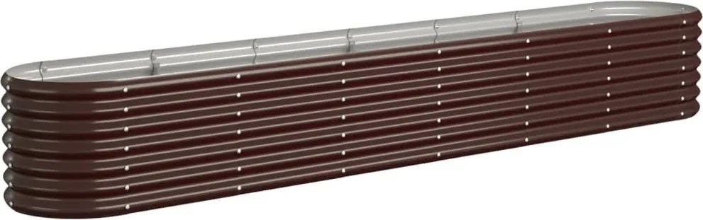 vidaXL Strat înălțat grădină 260x40x36 cm oțel galvanizat