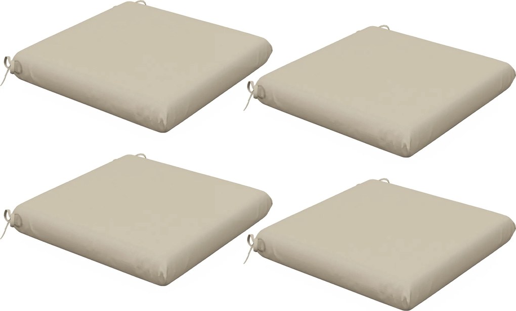 Outsunny Set de 4 perne pentru scaun, pad-uri pentru scaun 47 x 47 cm, umplutură groasă, rezistente la decolorare, bej | Aosom Romania