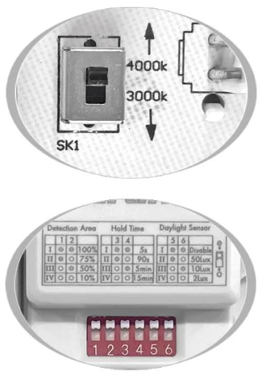 Plafonieră LED cu senzor Ecolite WMAT300/HF-15W/CR LED/15W/230V negru
