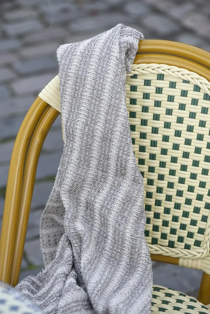 IB Laursen Patura din bumbac Culoare crem, NATURAL STRIP 160x130 cm