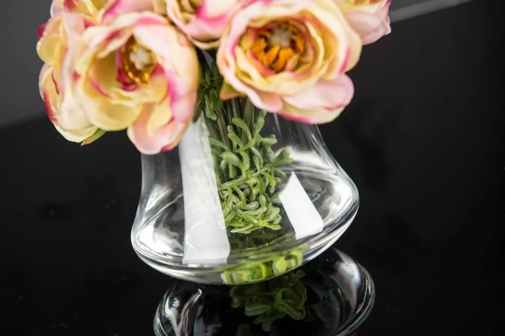 Aranjament floral mic decor festiv design LUX RANUNCULUS BOUQUET PINK