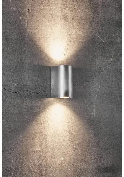 Nordlux - Aplica de perete pentru exterior CANTO, 2xGU10/28W/230V, IP44, argintiu