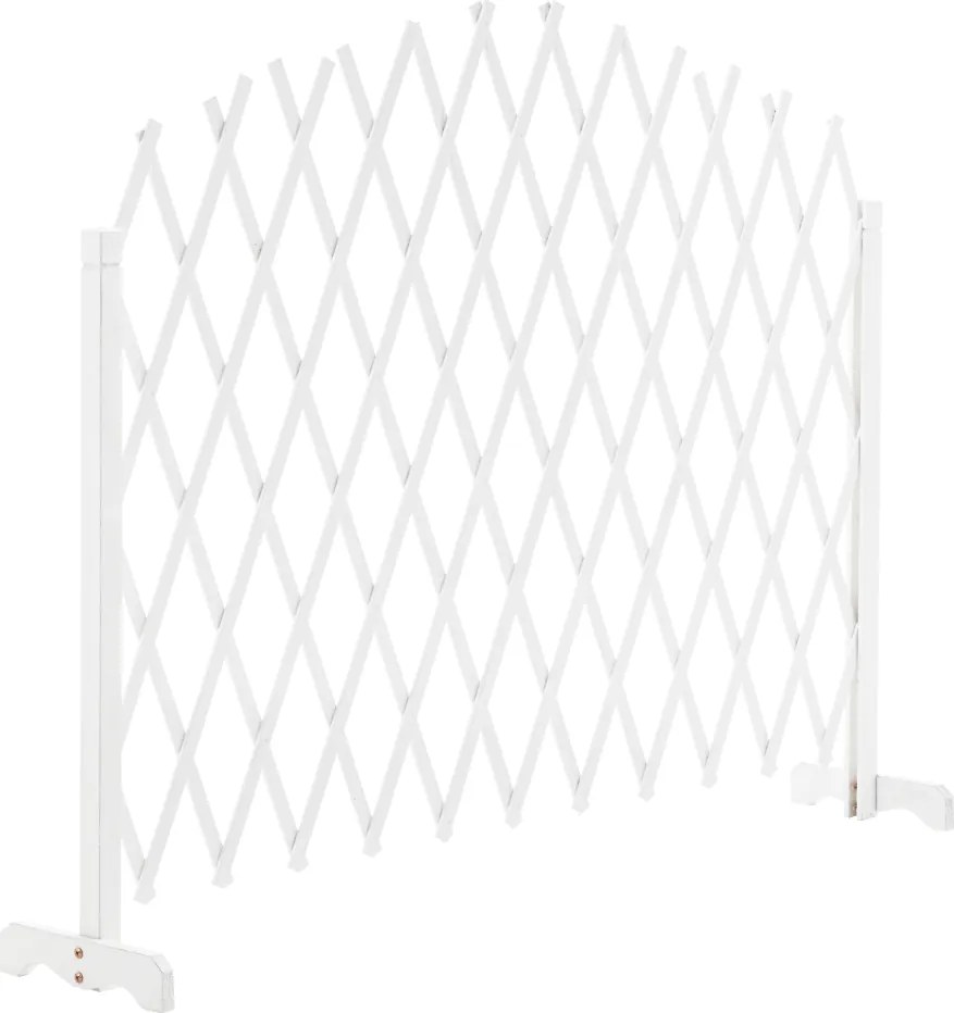 Ecran grilaj, alb/lemn, 250 cm, KEJLY