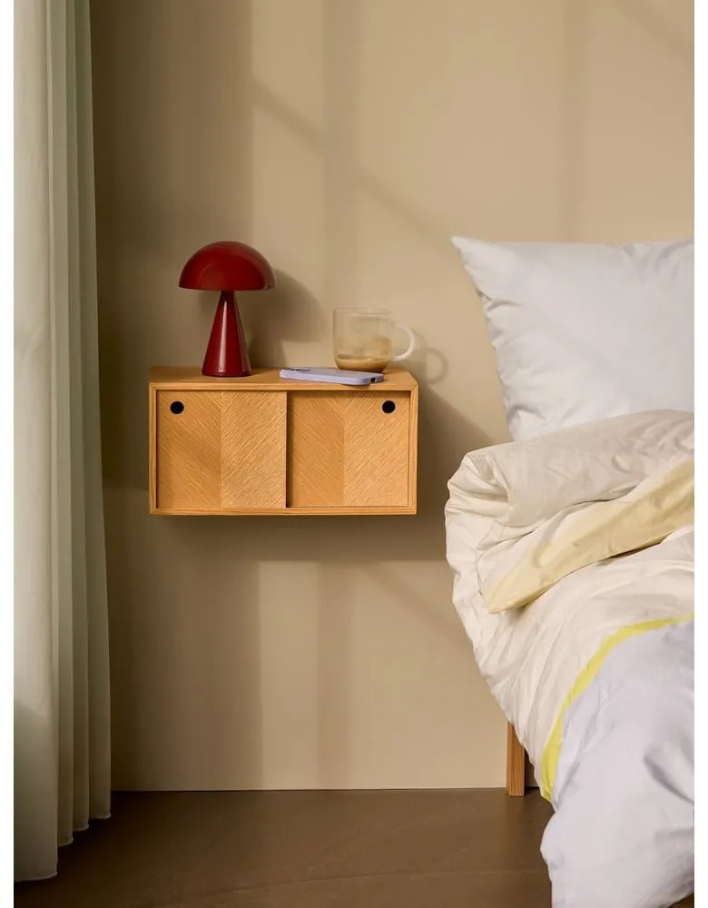 Dulăpior de perete din lemn de stejar Hübsch Herringbone, natural