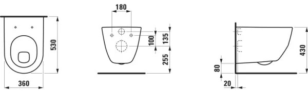 LAUFEN H8209590000001 - Vas WC suspendat PRO, ceramică, alb