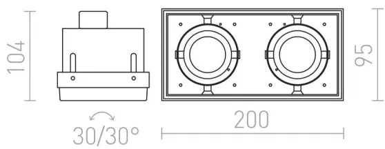 Spot încastrat ELECTRA 2xGU10/50W/230V RED-Design Rendl-R12053