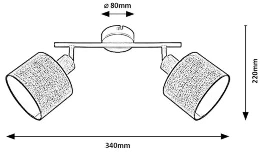Spot MIGUEL 2xE14/40W/230V Rabalux 3245