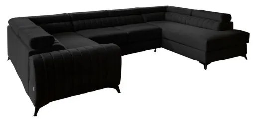 Colțar Louis 347cm negru