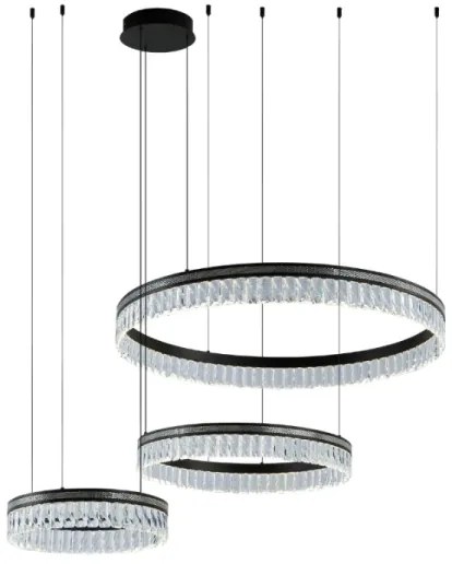 Candelabru din cristal cu LED reglabil, suspendat pe cablu THALIA LED/120W/230V 3000-6000K + telecomandă