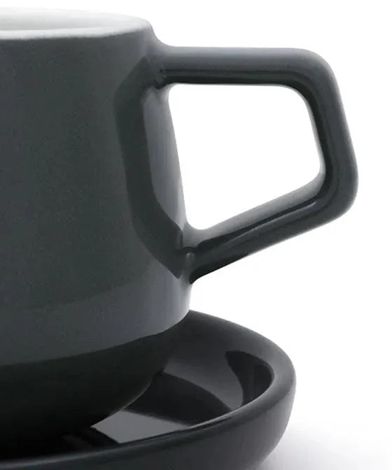 Ceasca pentru ceai cu farfurioara Viva Scandinavia ELLA CLASSIC V79765, 250 ml, Portelan, Verde