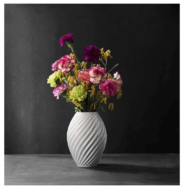 Vază din porțelan Morsø River, înălțime 26 cm, alb