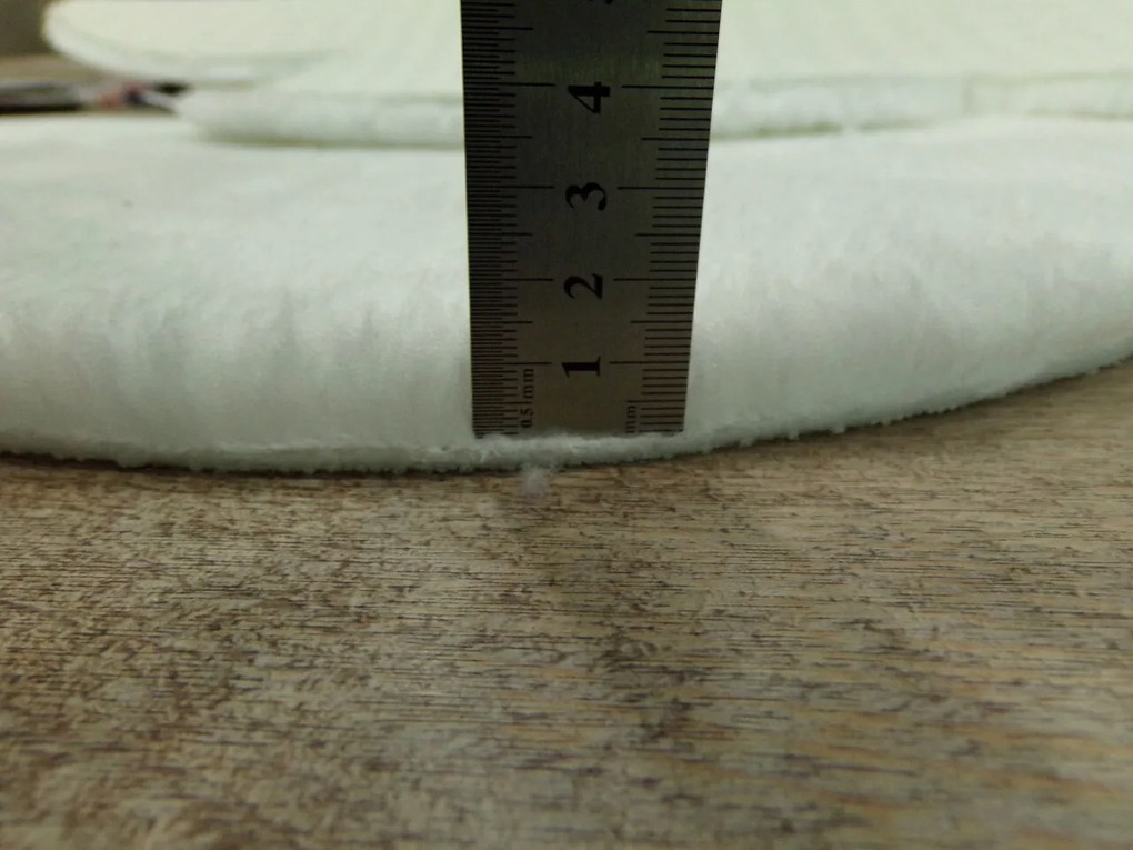 Covor, Daisy Plush, 150x150 cm, Alb