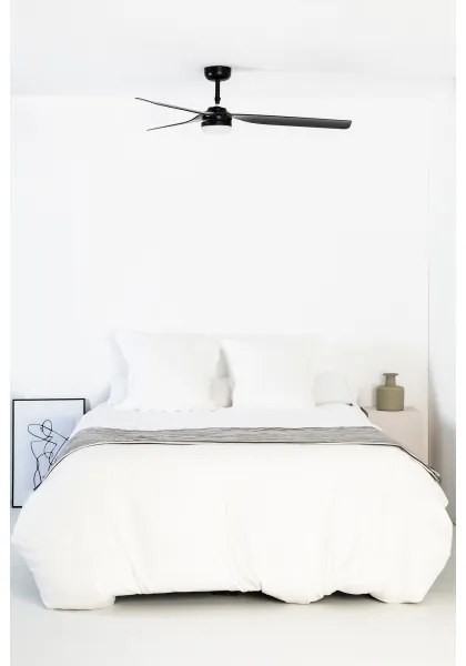 Ventilator LED dimabil de tavan FARO 33815WT-21 PUNT M LED/18W/230V negru d. 132 cm WT + telecomandă