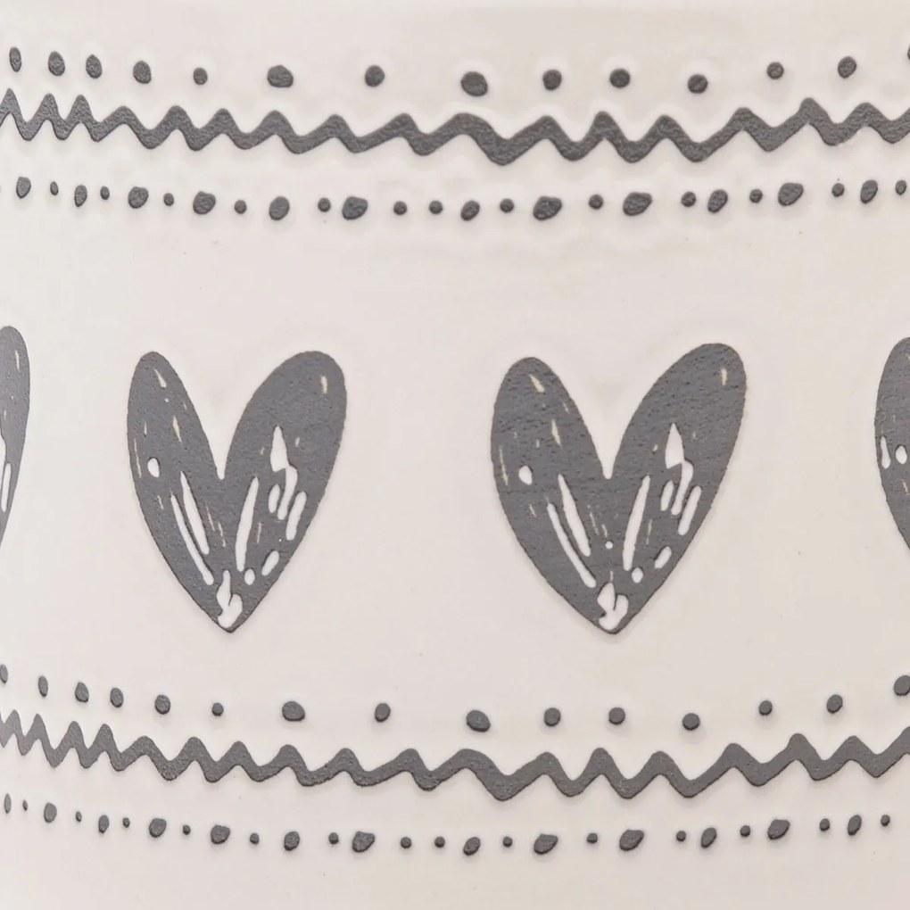 Cană din ceramică Inimioare I, 450 ml