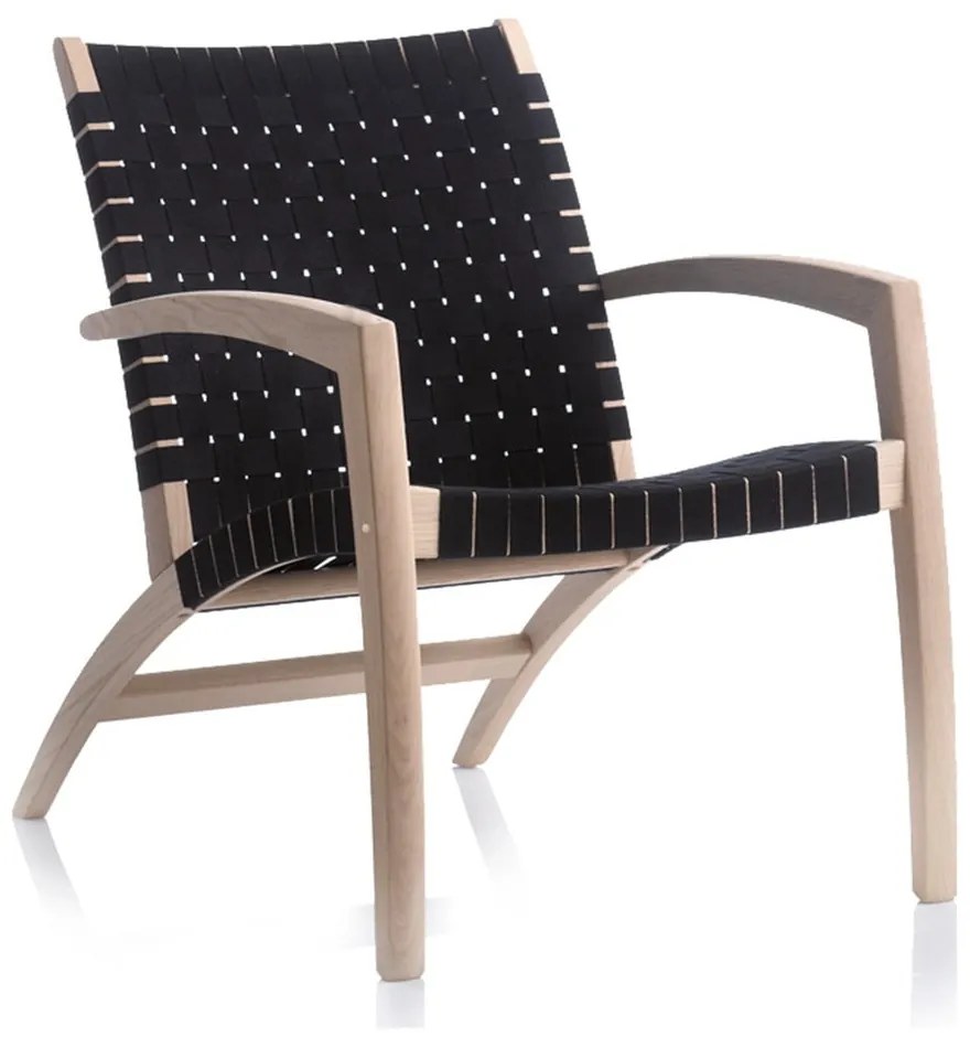 Fotoliu din lemn de stejar Findahl by Hammel Luna, bej - negru