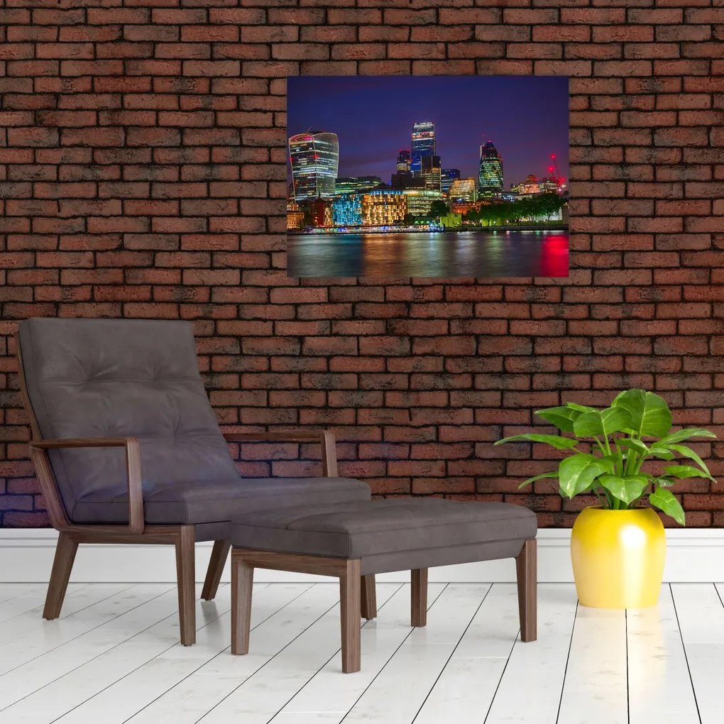 Tablou pe sticlă - Londra seara (70x50 cm)