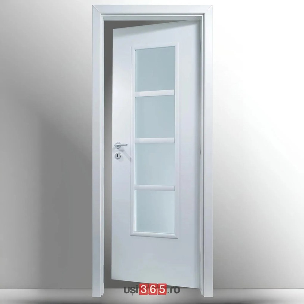 Usa HDF cu toc reglabil din MDF PAL - Colectia LUIS 4.4 Toc fix drept 90mm, Alb, Folie Decor