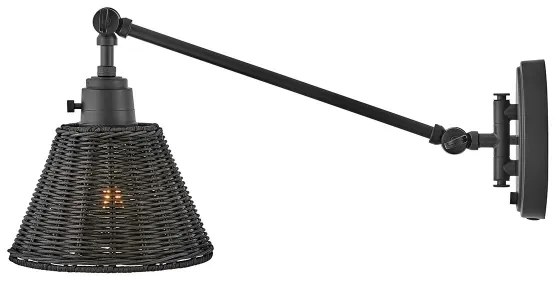 Hinkley HK-ARTI-1W-BK-BR - Aplică spot de perete ARTI, 1xE27/60W/230V, neagră