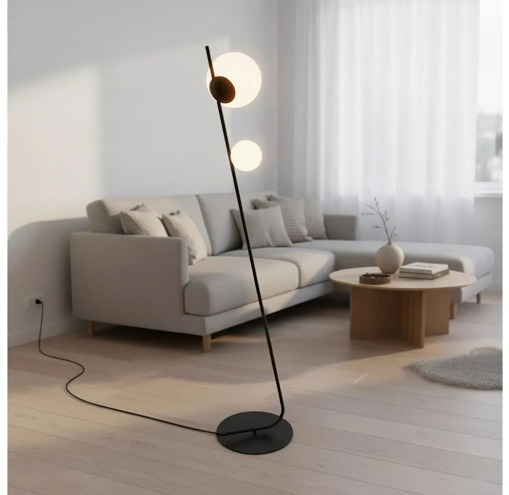 Lampă de podea TATU 2xG9/8W/230V neagră