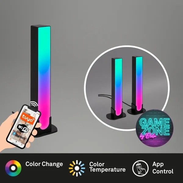 SET 2x lampă LED RGBIC dimabilă de masă Brilo LED/12W/230V 3000-6500K Wi-Fi Tuya