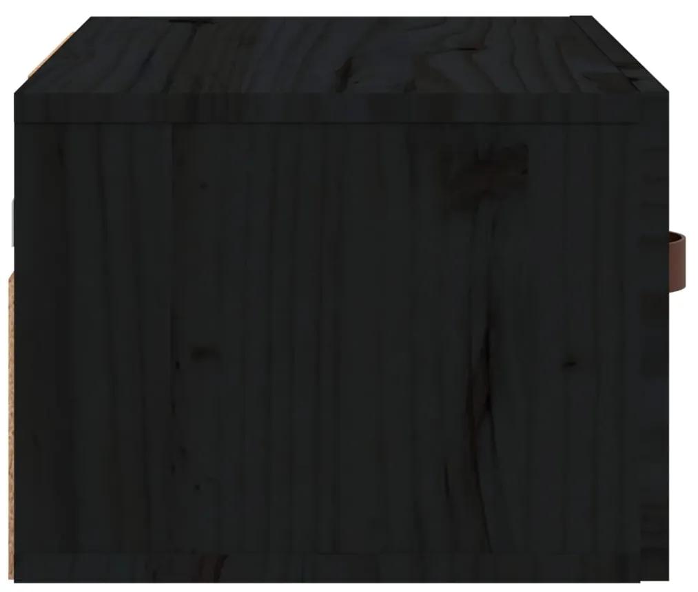 Noptiere de perete, negru, 40x29,5x22 cm Negru, 1