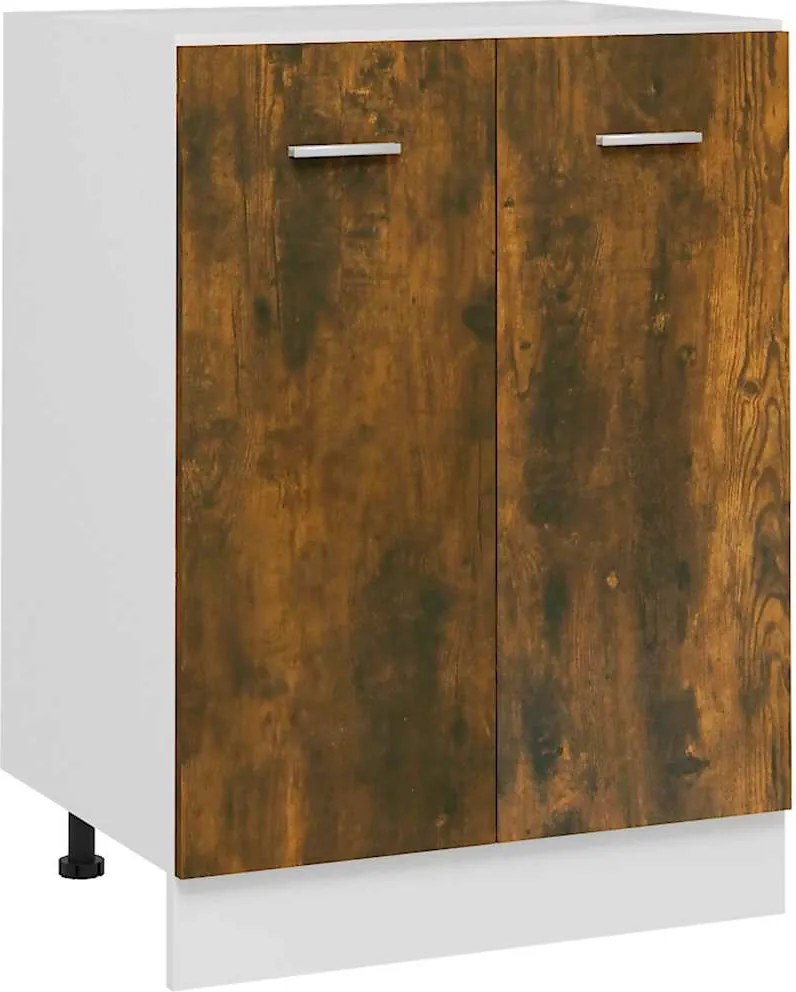 vidaXL Dulap inferior “Lyon”, stejar fumuriu, 60x46x81,5 cm