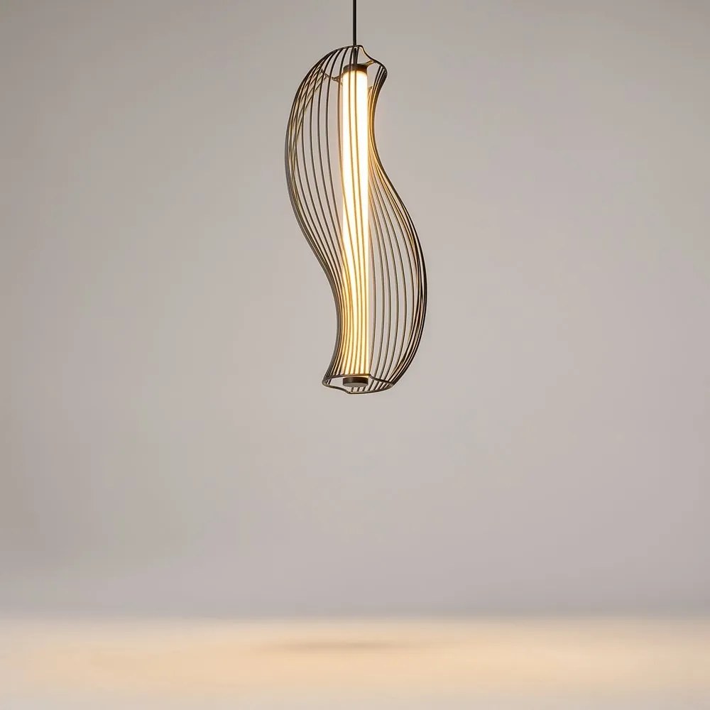 Lustra Suspendata LED, Negru, Shadows of the past